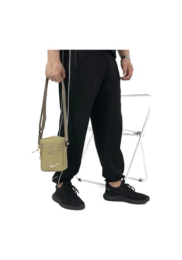 Çapraz Askılı Omuz Çantası Barsetto 390229519 Açık Kahverengi