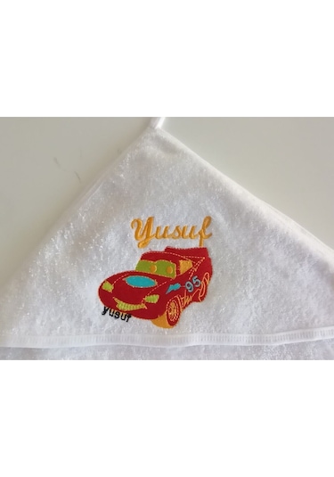 İsimli Erkek Çocuk Banyo Plaj Havlusu Nakış İşlemeli İsme Özel Diğer