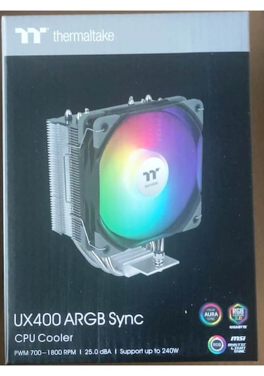 Thermaltake Ux400 Argb 120mm Kule Tipi İşlemci Soğutucu Siyah