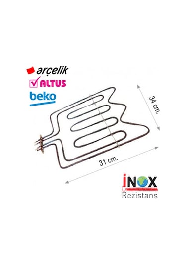 Arçelik-Beko-Altus Uyumlu Üst Fırın Rezistansı 800+1200 Watt