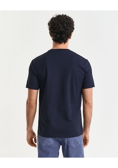 Gant Erkek T-shırt 2003301-433 Lacivert