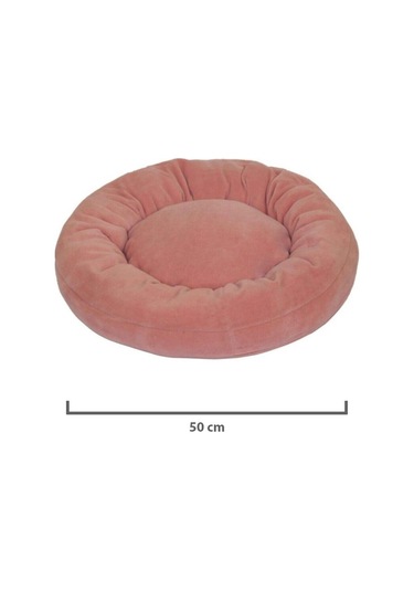 Pribor Kedi Tırmalama Tahtası 40 Cm Ve Kedi Simit Yatağı 50 Cm Çap Polar 2' Li Set Pembe-açık Pembe