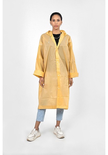 Polo55.sport.1855 Sarı Kapüşonlu Çıtçıtlı Yağmurluk Ve Rüzgarlık Sarı
