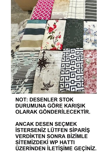 Desenli 2li Ranforce %100 Pamuk Yastık Kılıfı 50x70 Renk 2