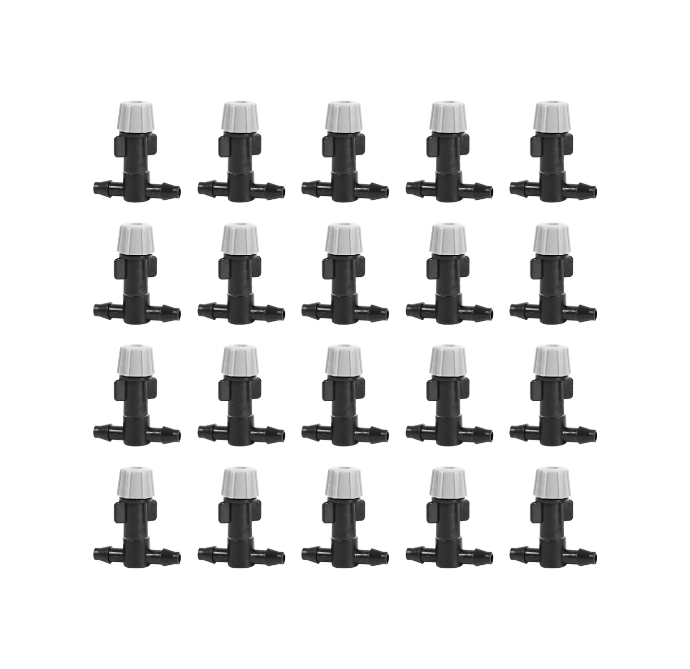 Hangfox 20 Adet Plastik Buhar Saçan Atomize Başlık Ve T-kolu Seti - Su Tasarruflu, Çiftçi Bahçe Seracılık Soğutma Sulama