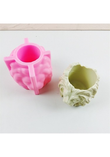 Ulzyvf Silikon Silikon Silikon Reçine Mum Kalıp Kalıp Kalıp Ev Dekorasyonu Çimento Beton Başlı Aslan Aslan Aslan Alçı 3d Uq