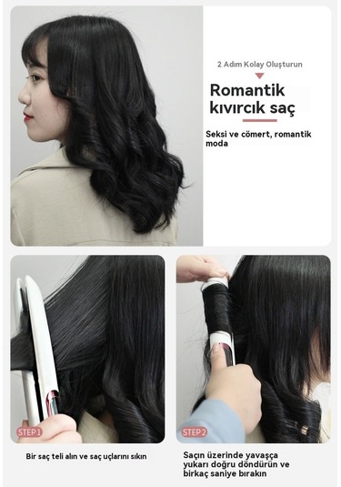 White Yeni Saç Düzleştirici Düzleştirici Curling Ütüler Beyaz