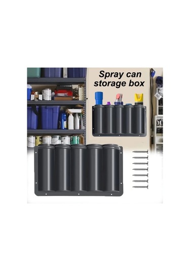 Sunshine011 5 Gözlü Abs Alet Organizatör Rafı Garaj Ev Dükkan İçin Siyah Duvar Montajlı Dayanıklı Depolama Siyah