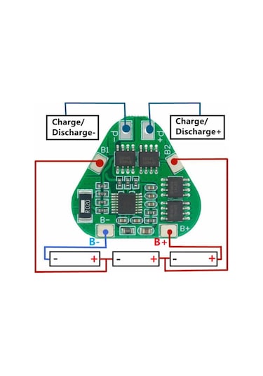 3S 8A 12V BMS Koruma Kartı  18650 Batarya Lityum Li-on Lipo Pil