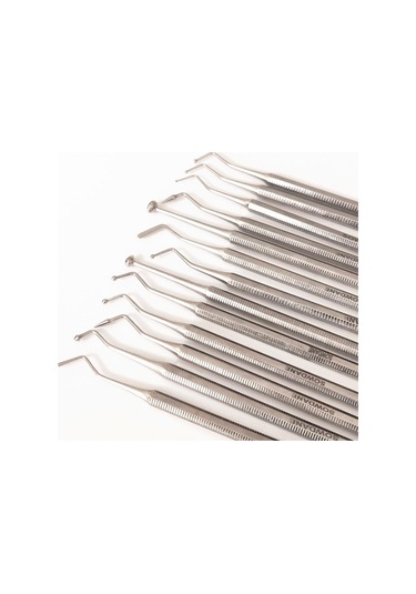 Çift Uçlu Paslanmaz Çelik Amalgam Plastik Dolum Spatulası