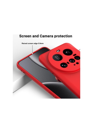 Xiaomi 15 Ultra Düz Renkli Sıvı Silikon Damlamaz Tam Kapsama Telefon Kılıfı Kırmızı