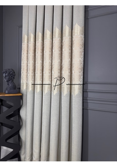 Fon Perde Pano Fonluk Nilo Desen - Krem