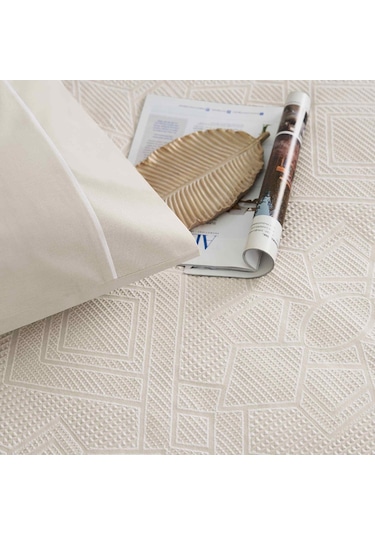 Taç Jakar Anette Tek Kişilik Pike Takımı Bej 000000001000047207