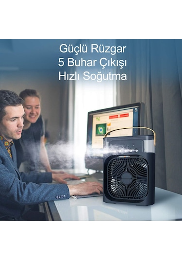 Robeve Buharlı Vantilatör Masaüstü Fan Klima Buharlı Hava