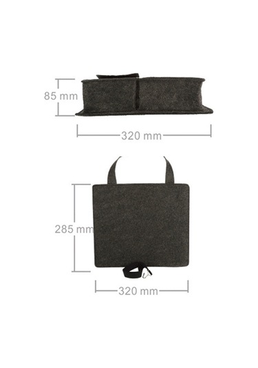 Keçe Araba Saklama Çantası Araba Arka Koltuk Asılı Organizatör Çantası Siyah