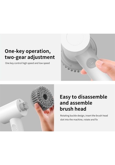 Createtech Xl-ddqjs01 Xiaoda Tipi Temizleme Su Springsun Kablosuz Geçirmez Fırçası Elektrikli El Rk