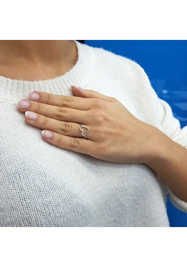 Lova Pırlanta Kalp Yüzük - 1040404