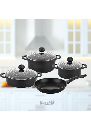 Elmas Döküm 7 Parça Set Siyah