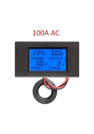 Ac Dijital Voltmetre, Ampermetre, Wattmetre + 100a Şönt Direnç