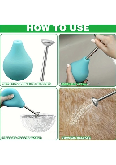 Elmpaly Büyük 7.57 Oz Metal Islak Keçeleme Spreyi - Elle Çalışan Pil Gerekmez Siyah