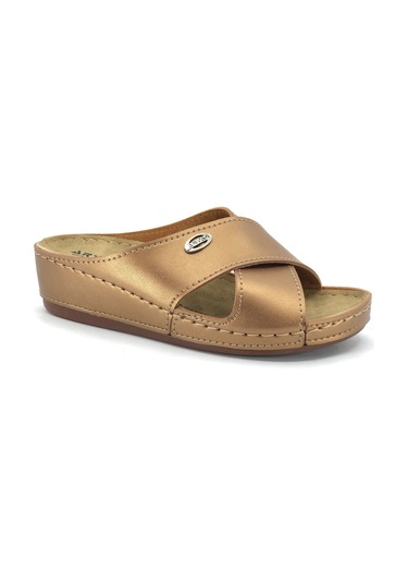 Aryan 09-063 Kadın Ortapedic Terlik Altın