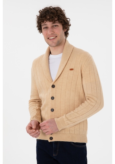 U.s. Polo Assn. Erkek Kum Hırka Triko 50297061-vr085 Kum