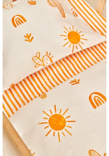 Soley Boho Bebek Nevresim Takımı 100x150 Cm Kiremit