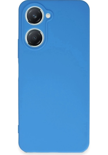 Vivo Y18 Kılıf First Silikon - Mavi Çok Renkli