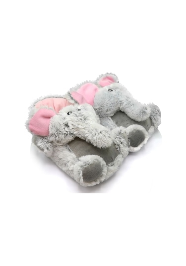 Twigy Elephant Kadın Hayvanlı Panduf Gri 36/41 AA0635 Gri