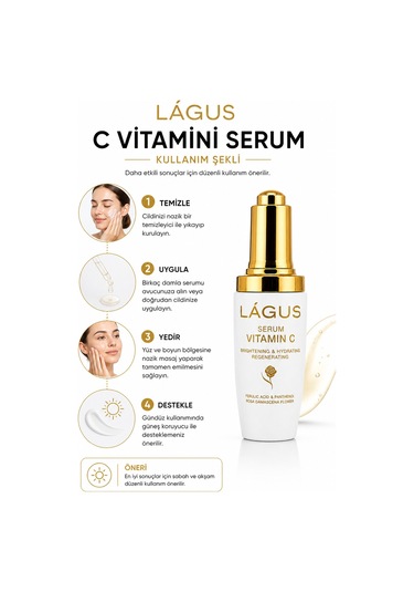 Lágus Leke Karşıtı ve Aydınlatıcı Vitamin C Serum 30 ML