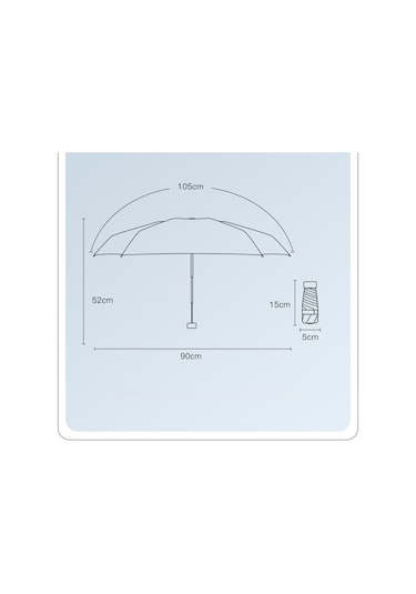 Yystore Kadın Altı Kemikli Ultra Hafif Mini Güneş Şemsiyesi Degrade Renk Cls6496 Yeşil