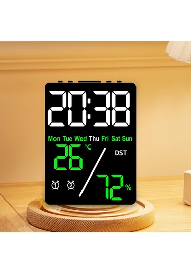 Suntek Çalar Saat Ev 2 Alarm Ayarları Yeşil-dijital-siyah