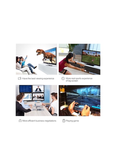 Qgeem QG-UA13 Tip-C 4K TV Monitörü Bağlantı Kablosu 3 Metre