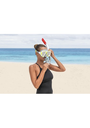 Bestway 24053 Dominator Iı Şnorkel-maske Seti 14+, Yetişkin Gri