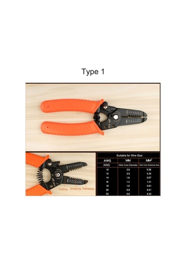 Fortunelane 165mm Tip 1 Mc05101-6, Dayanıklı Çelik Saplı Elektrik Kablo Soyucu, El Aracı Deri Açıcı