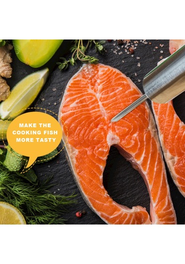 Geeksen Bbq Şırıngası Baharat İğnesi Hindi İğnesi Baharat Şırıngası Pişirme Şırıngası 20z Et Şırıngası 3 İğne Çok Renkli