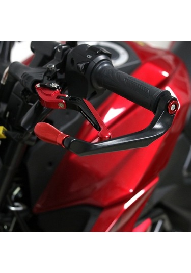 Pazly Evrensel Motosiklet Fren Debriyaj Kolu Koruyucu - Abs, Yamaha R3/r25/yzf R6 İçin, Mavi Kırmızı Siyah Karbon Fiber Renk