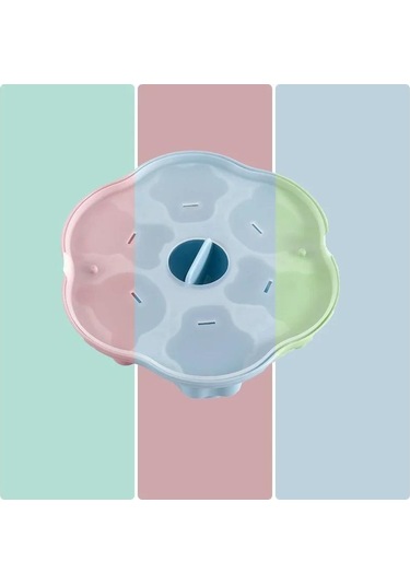 Gıda Sınıfı Silikon Dondurma Jöle Kalıbı Kapaklı Sevimli Çizgi Film Şekilli Jöle Süt Jölesi Bebek İçin Buz Küpü Kalıbı Mutfak Aletleri Mavi