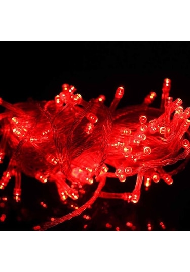 50m Led Dize Işıklar Noel Yeni Yıl Çelenk Dekorasyon Sokak Odası Ev Bahçe Dış Mekan Kullanımı Dıy Dekor, Cn Fiş, Watt: 50m 400leds Kırmızı Diğer
