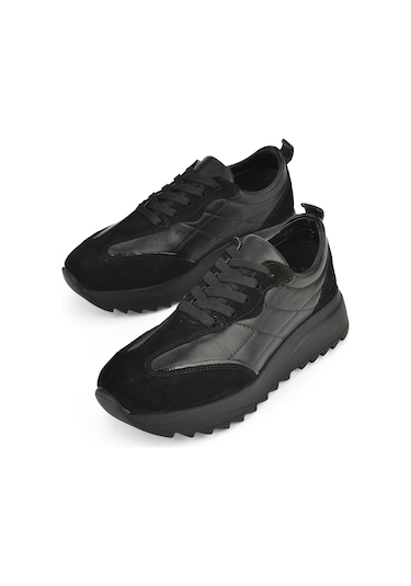 Ziya, Kadın Hakiki Deri Sneaker 1531050z26802420pk Siyah 1531050z26802420pk 000 Siyah