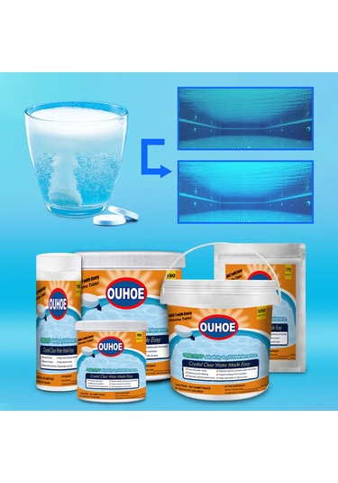 Mufunye Ouhoe Havuz Temizleme Ve Koku Giderici Fumigasyon Tabletleri, 180 Adet Kutu, Hızlı Leke Ve Alje Kaldırma, Su Berraklığı Sağlama