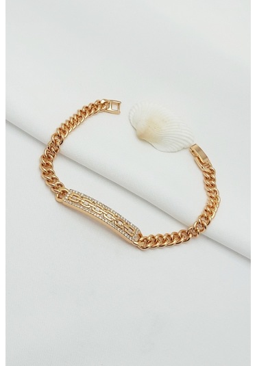 Vip Seri Xuping Kararmaz Taşlı Zincir Abiye Künye Bileklik 18,5c