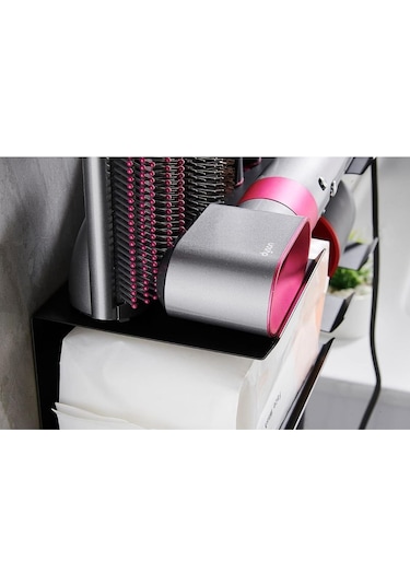 Airwrap Stand - Saç Kurutma Makinesi Askısı - Banyo Rafı Siyah
