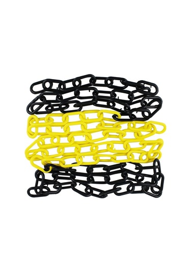 Mfk 8 Mm 1 Metre Sarı Siyah Plastik Tafik/Park Zincir