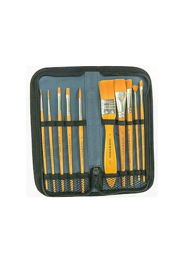 Daler Rowney Sımply Akrılık Boya Çantalı Fırça Set 10 Lu