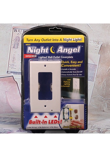 Sones 0.5w 110v Gece Melek Kare Fiş Soket Sensörlü Gece Lambası, Beyaz Işık Mini İnsan Vücudu Hareket İndüksiyon Gece Lambası Diğer