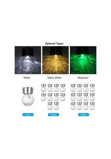 Yaozixia Asılı Güneş Feneri Led Güneş Işığı Su Geçirmez Pin Lambası Yağmurlama Su Isıtıcısı Lambası Bahçe Bahçe Veranda İçin Dekoratif Lamba Çok Renkli