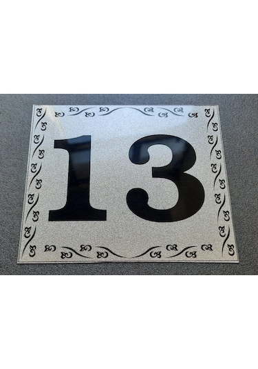 Kapı Numarası 10x12 cm Kendinden Yapışkanlı No:13
