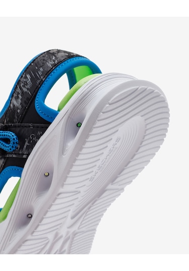 Skechers Sola Glow Sandal - Aquatastic Büyük Erkek Çocuk Siyah Işıklı Sandalet 401672l Bblm Siyah