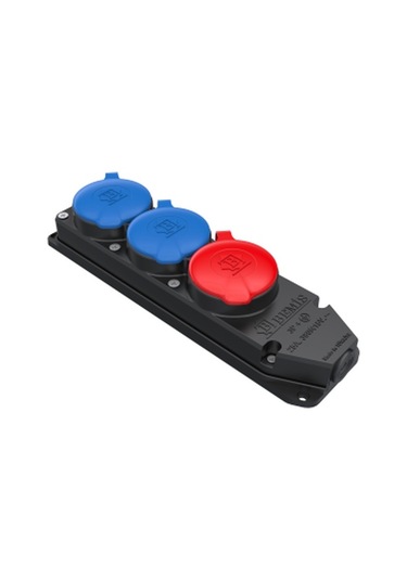 Bemis Bk6-2504-4613 Grup Priz 3Lü 2 Adet 1-16A 220V Prizli